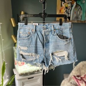 Levi’s 501 Distressed Ripped Shorts